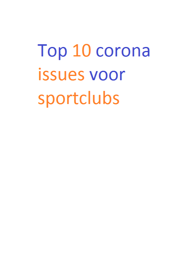 Top 10 corona issues voor sportclubs